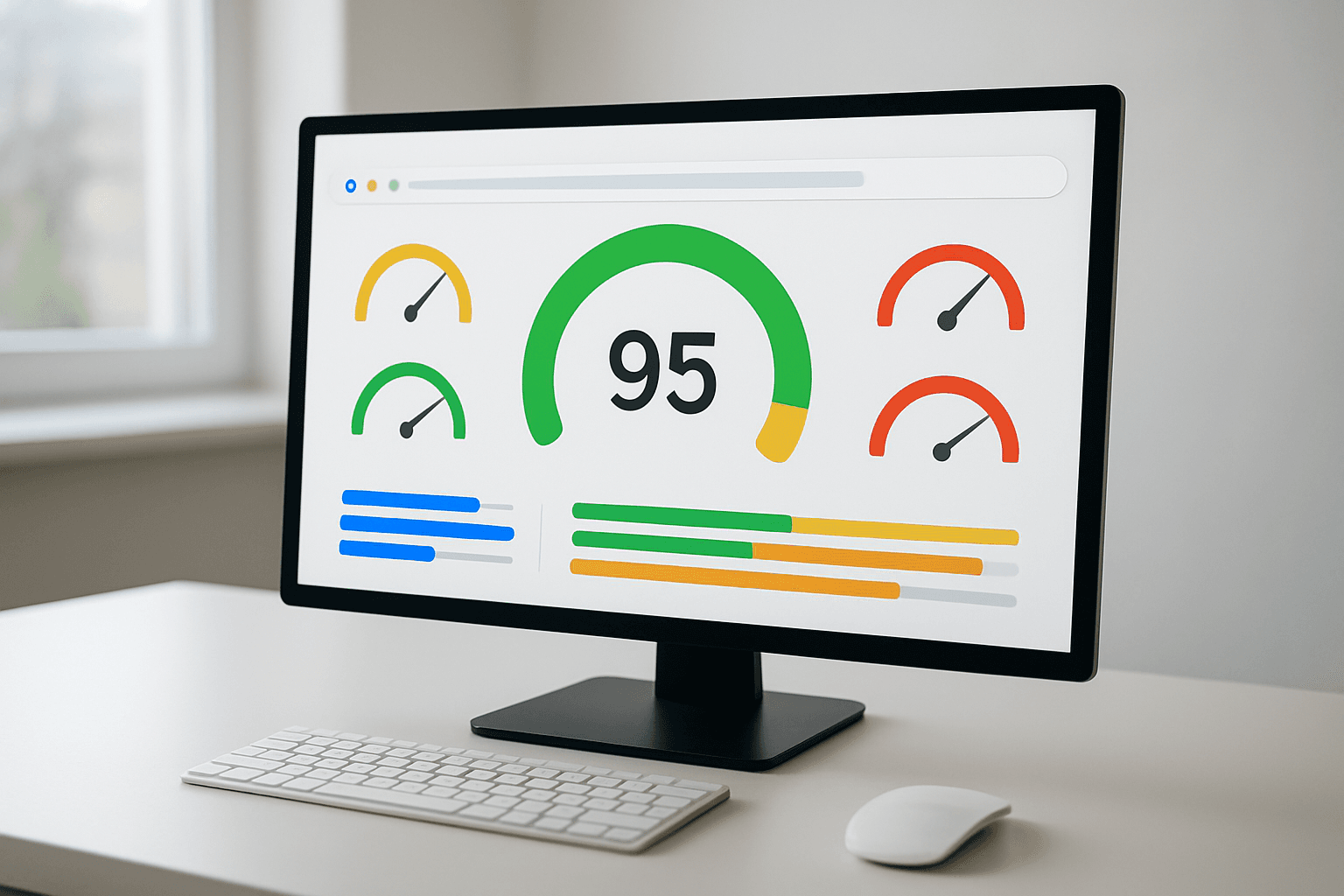 Google Core Web Vitals metrics measuring website loading speed and user experience