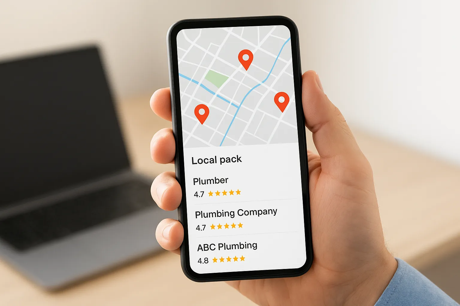 1. Local pack and map rankings