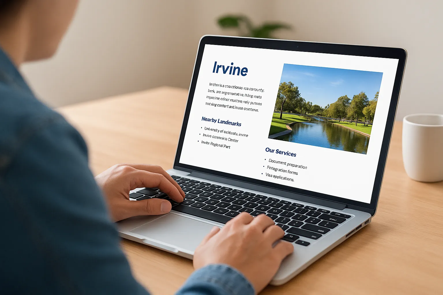 2. City-specific landing pages