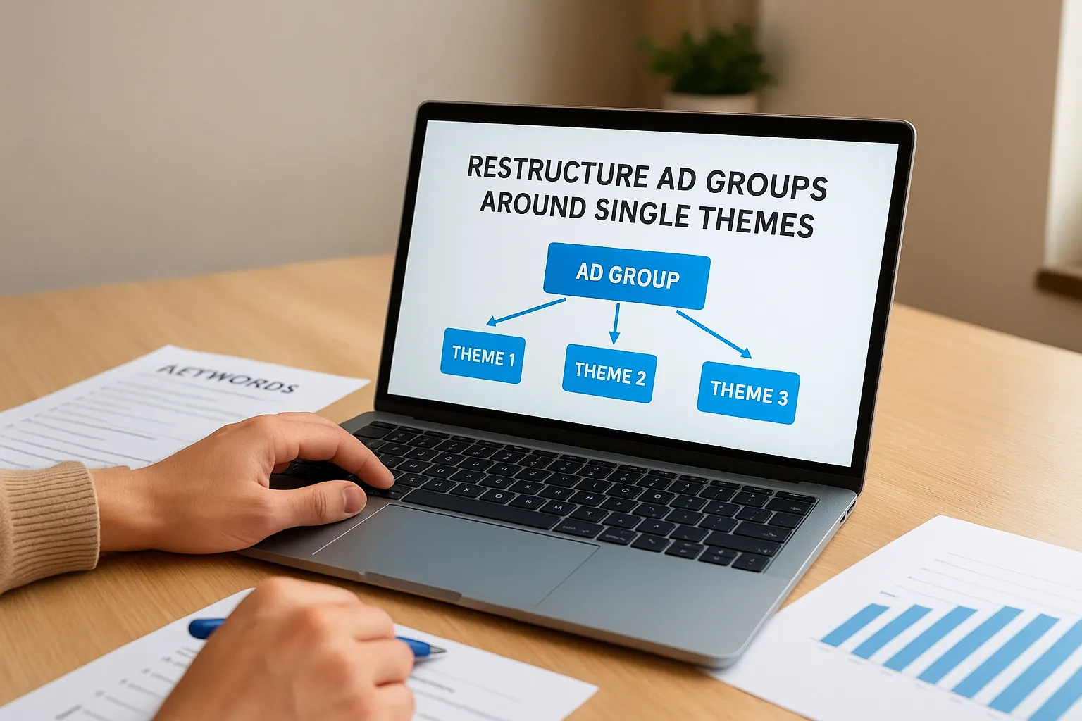 3. Restructure ad groups around single themes