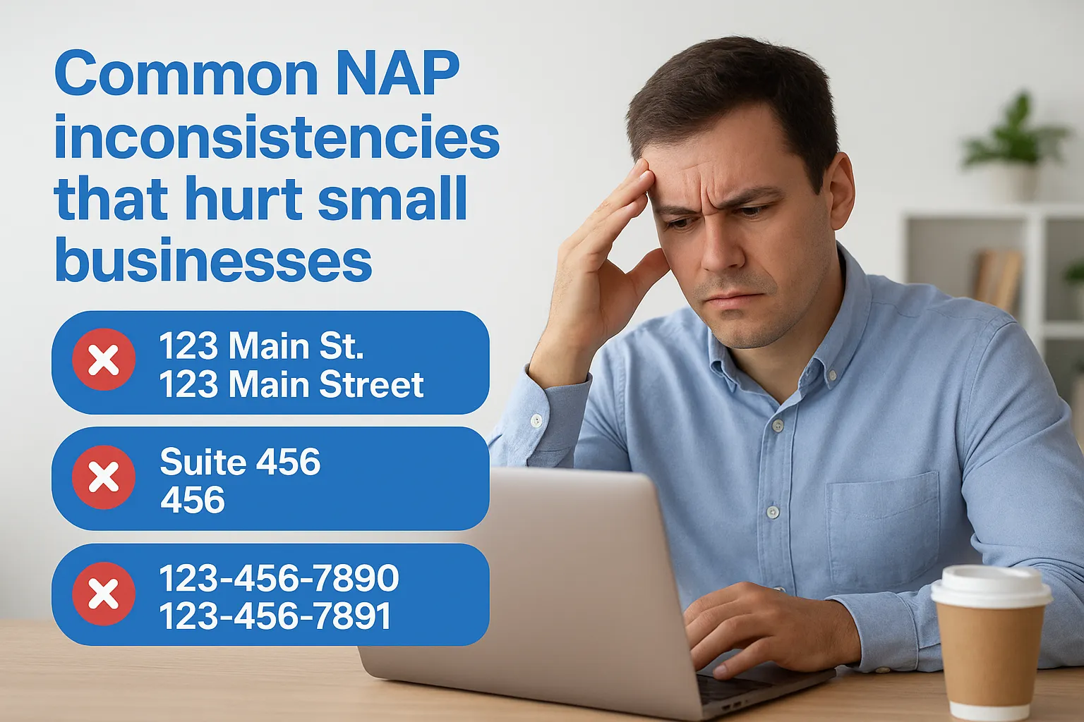 Common NAP inconsistencies that hurt small businesses