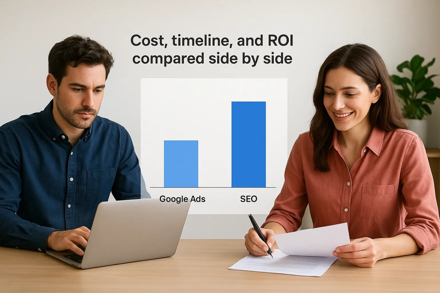 Cost, timeline, and ROI compared side by side