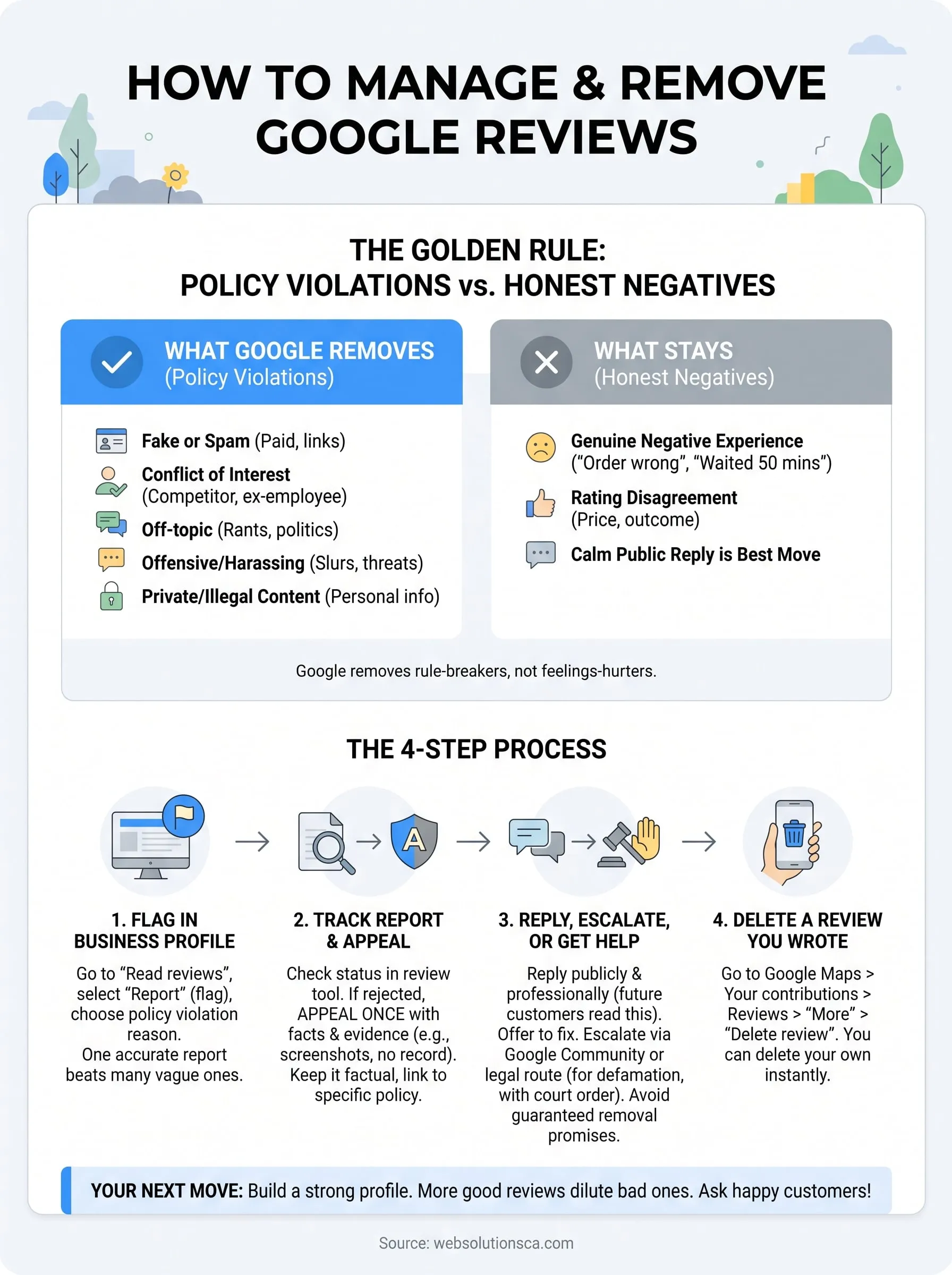 how to remove google reviews infographic
