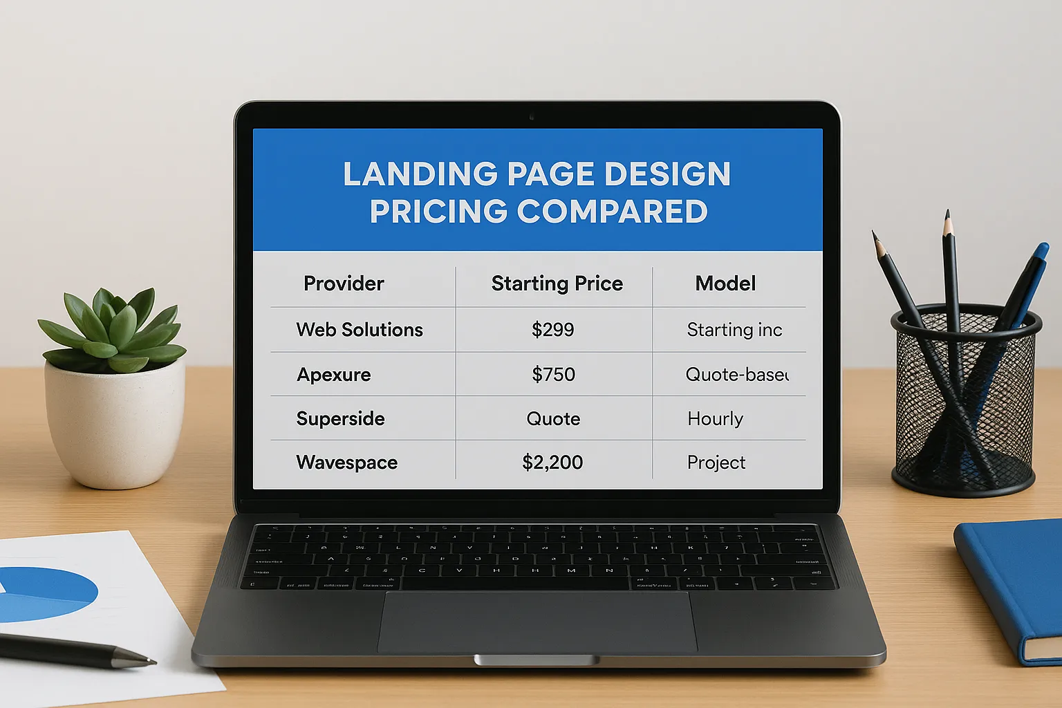 Landing page design pricing compared