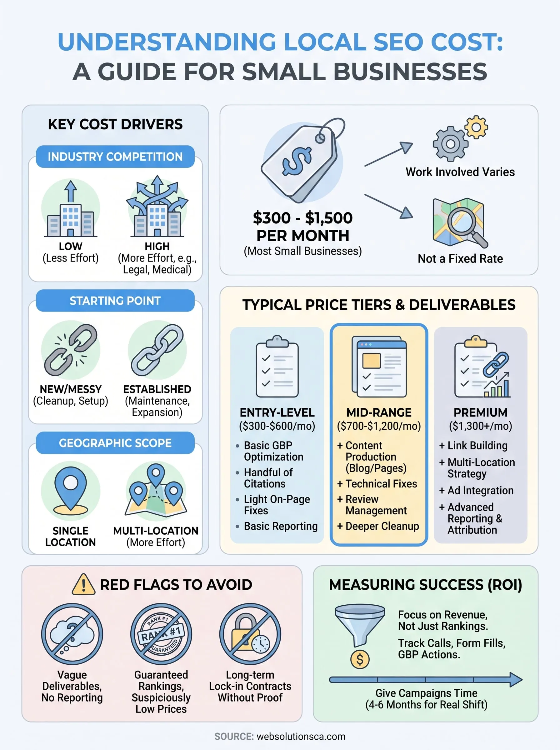 local seo cost infographic
