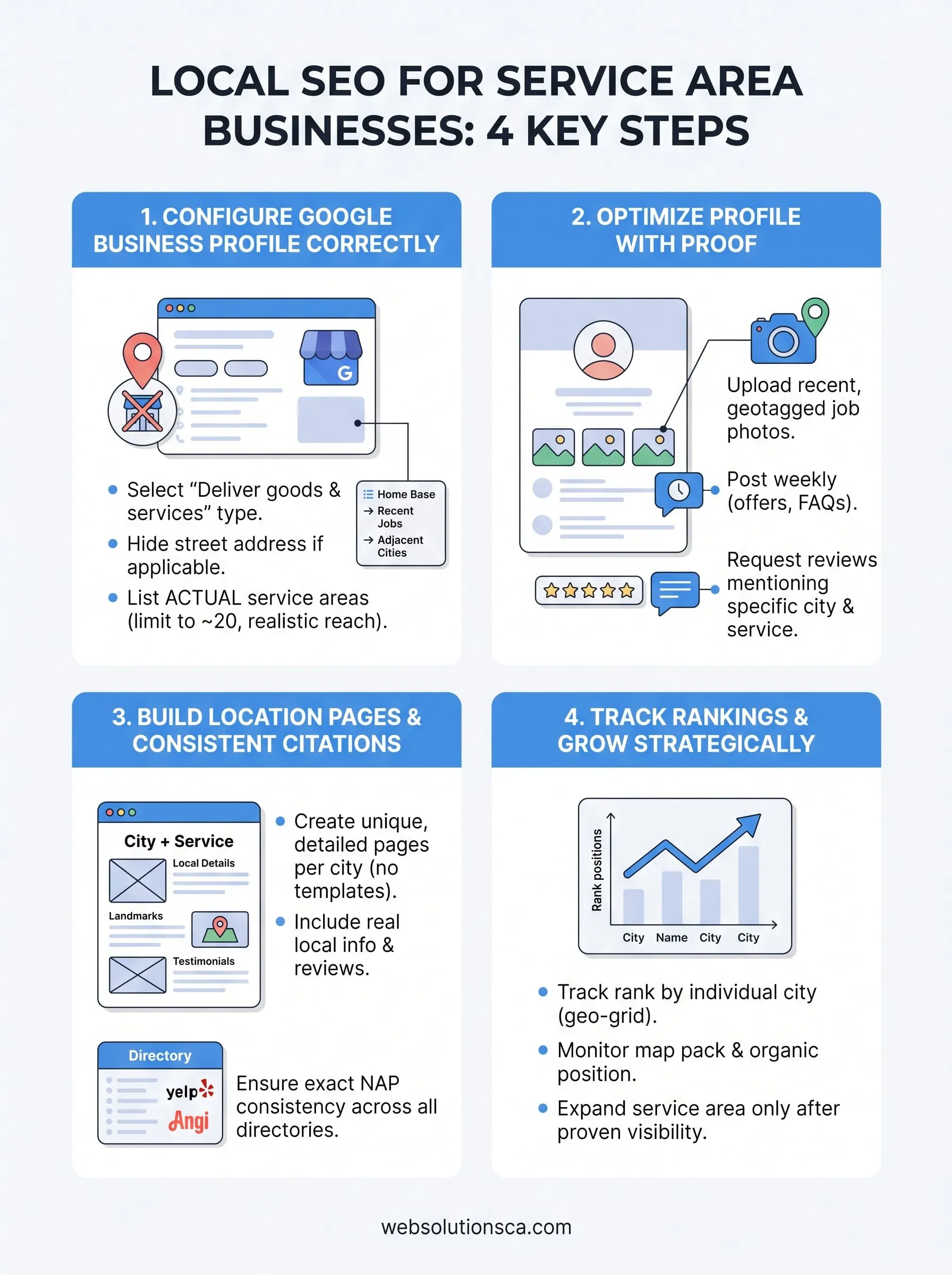 local seo for service area business infographic