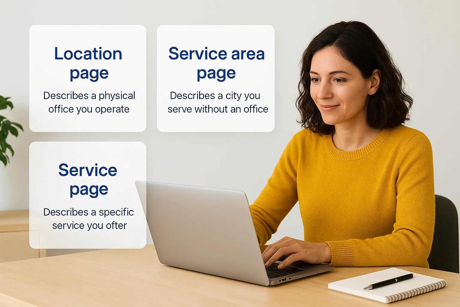 Service area pages vs. location pages and service pages