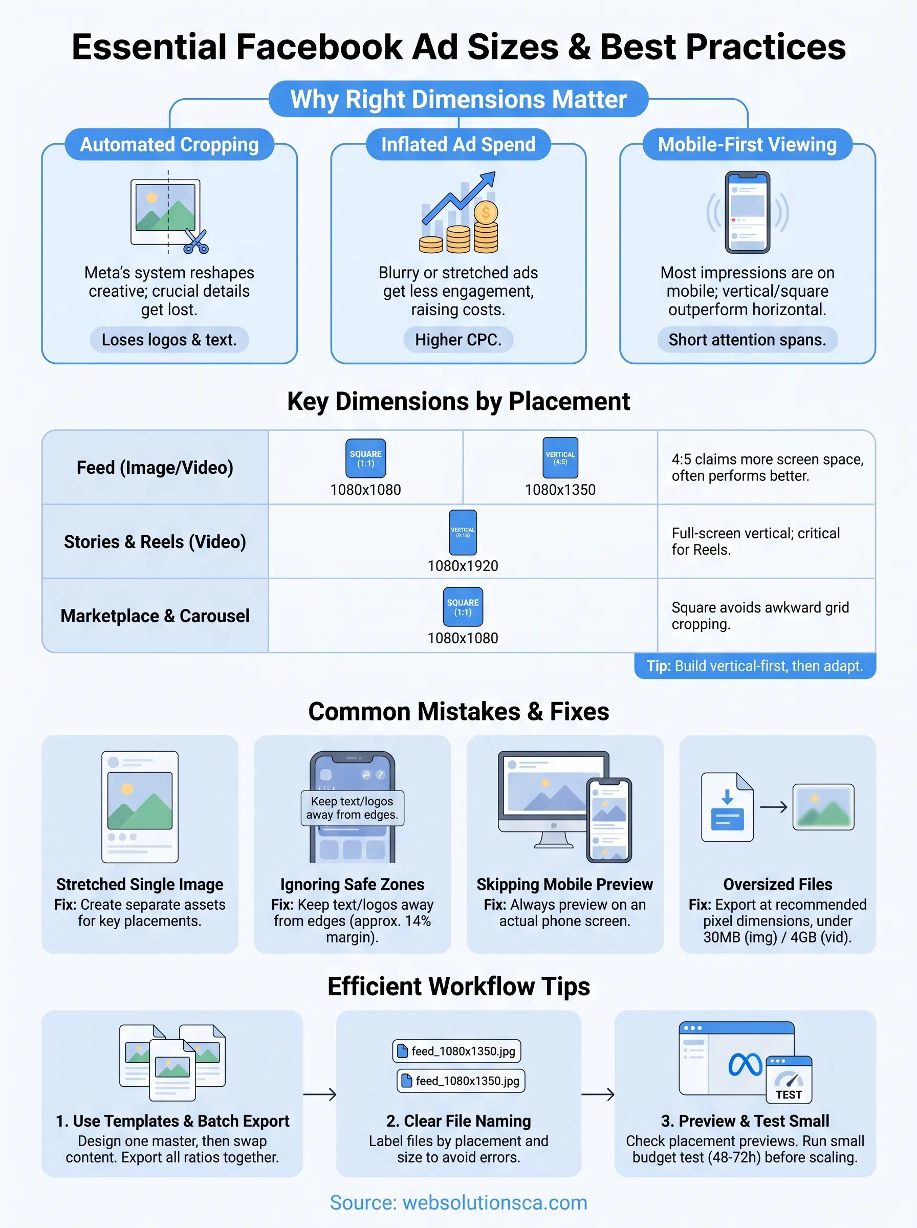 size for facebook advert infographic