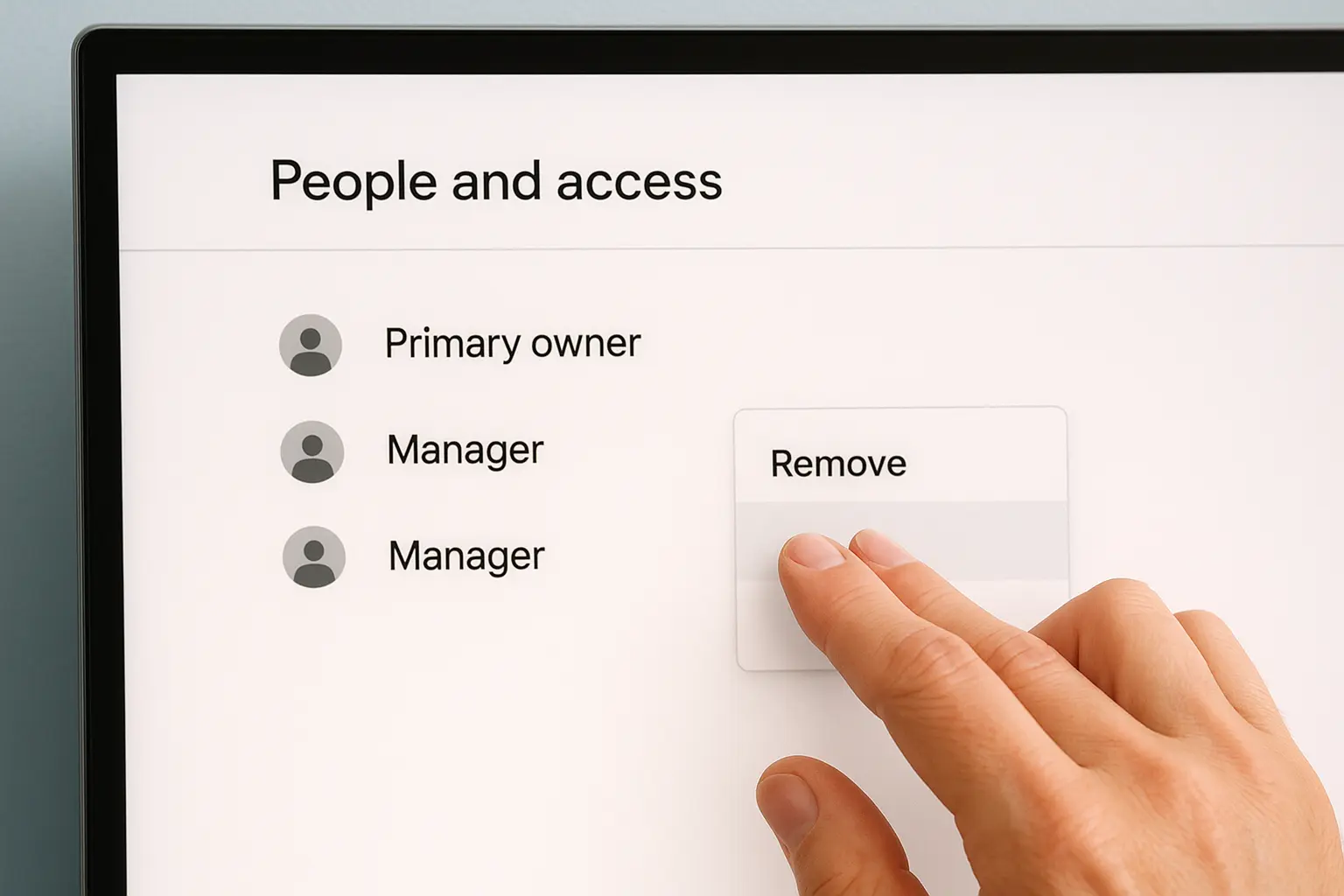 Step 3. Remove the profile content and managers