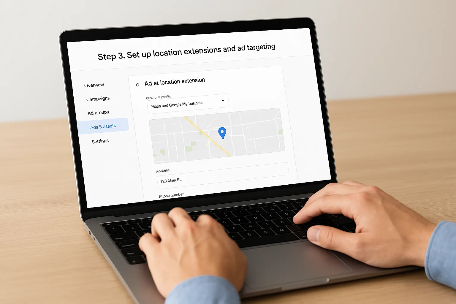 Step 3. Set up location extensions and ad targeting