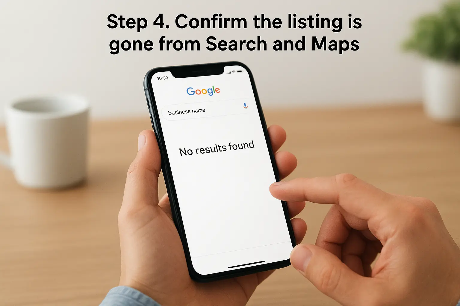 Step 4. Confirm the listing is gone from Search and Maps