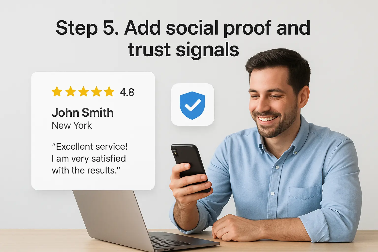 Step 5. Add social proof and trust signals