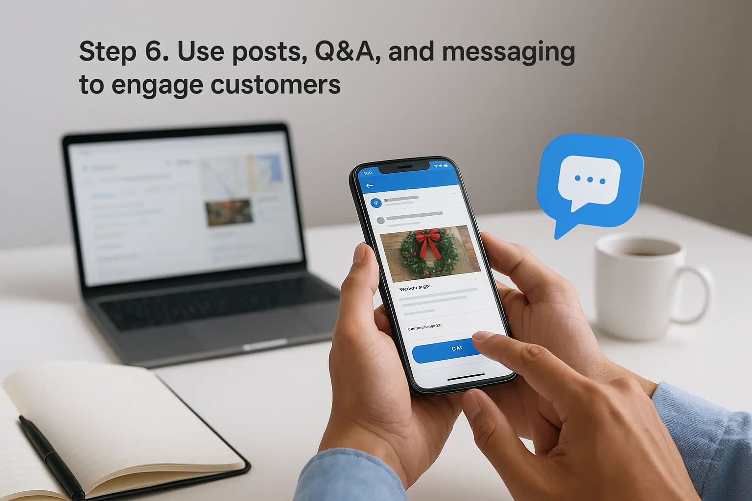 Step 6. Use posts, Q&A, and messaging to engage customers