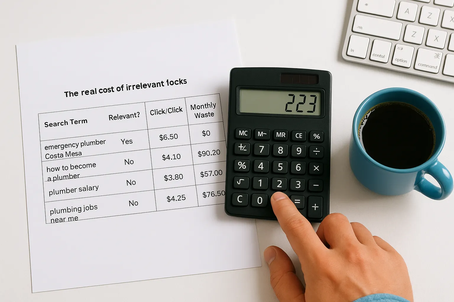 The real cost of irrelevant clicks