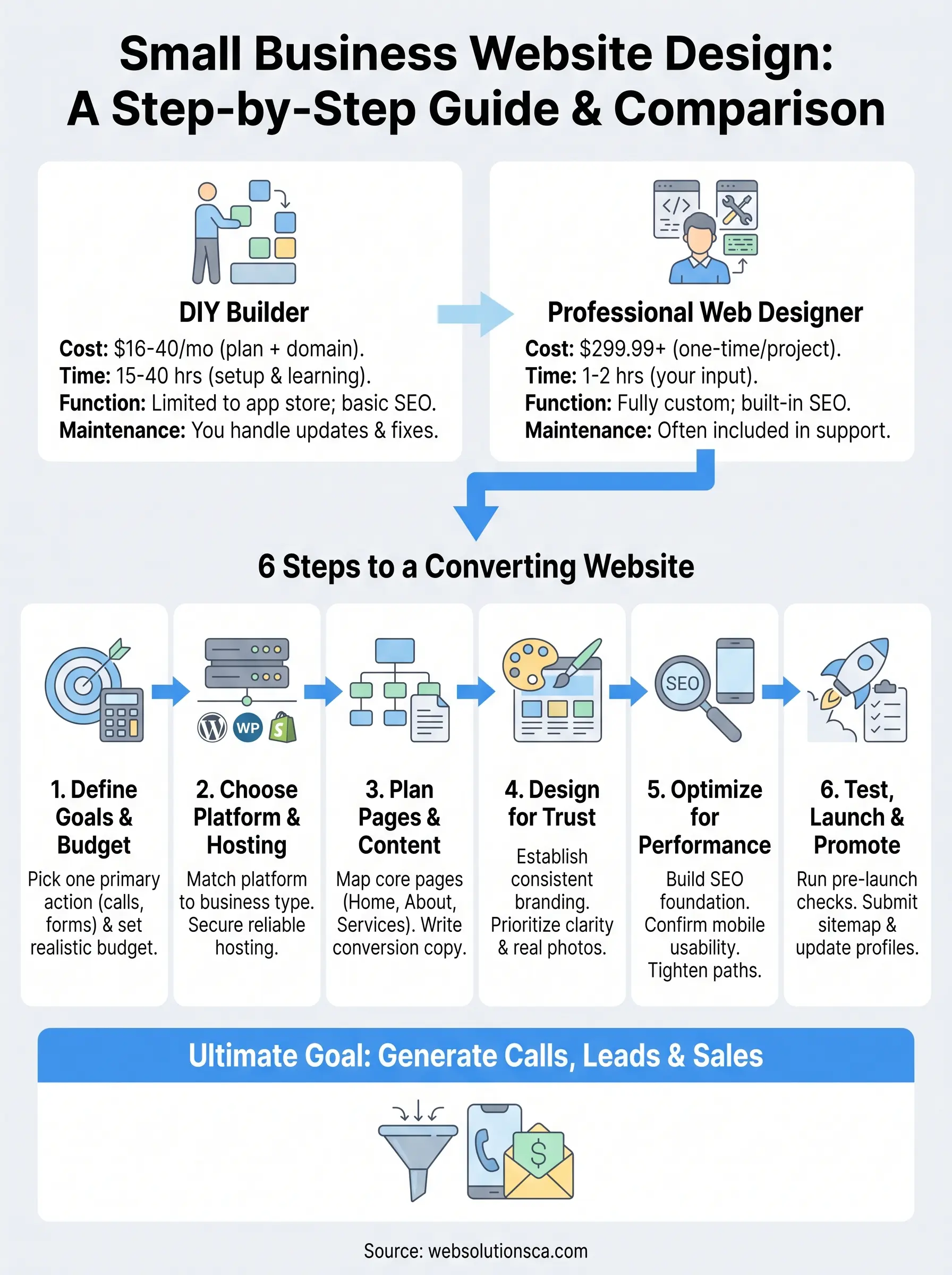 website design small business infographic